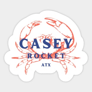 Casey Crab Rocket Sticker